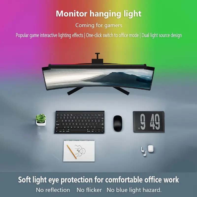 Barre LED pour Moniteur – Éclairage Double Face RGB - Photo 3