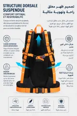 Structure dorsale suspendue CAMEL 40L - cadre intérieur ergonomique