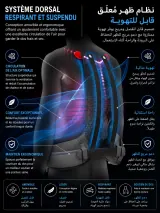 Système dorsal respirant et suspendu - circulation d'air optimale