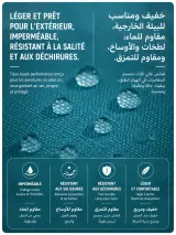 Tissu imperméable haute performance résistant aux salissures et déchirures