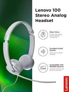 Casque Lenovo 100 — Micro Intégré, Ultra-Léger - Photo 8