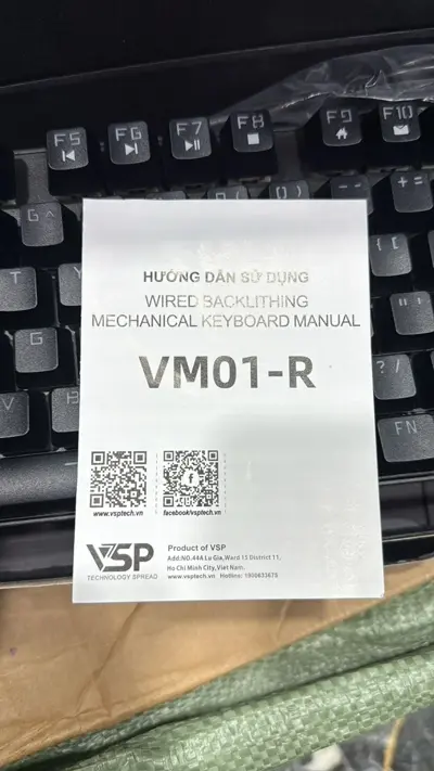 Clavier Mécanique VSP VM01-R – Switches Rouges – LED - Photo 2