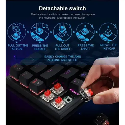 Clavier Mécanique VSP VM01-R – Switches Rouges – LED - Photo 5