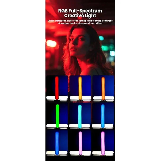 MJ-21 — Barre Lumineuse LED RGB Rechargeable Magnétique - Photo 6