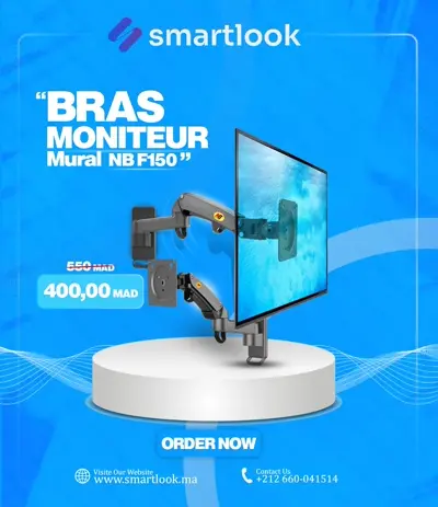 NB F150 – Bras Moniteur Mural 17-35"