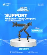 Support Un Écran — Bras Compact 17-32 Pouces Noir