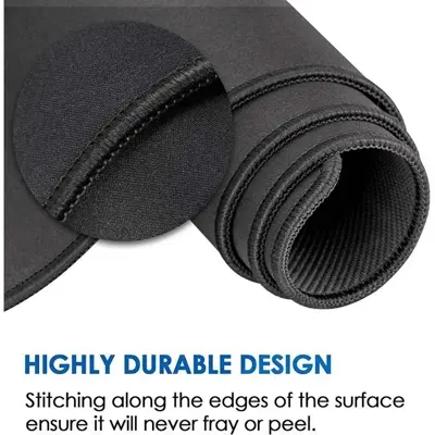 Tapis de Bureau 90×40 cm – Noir Simple – Antidérapant - Photo 10
